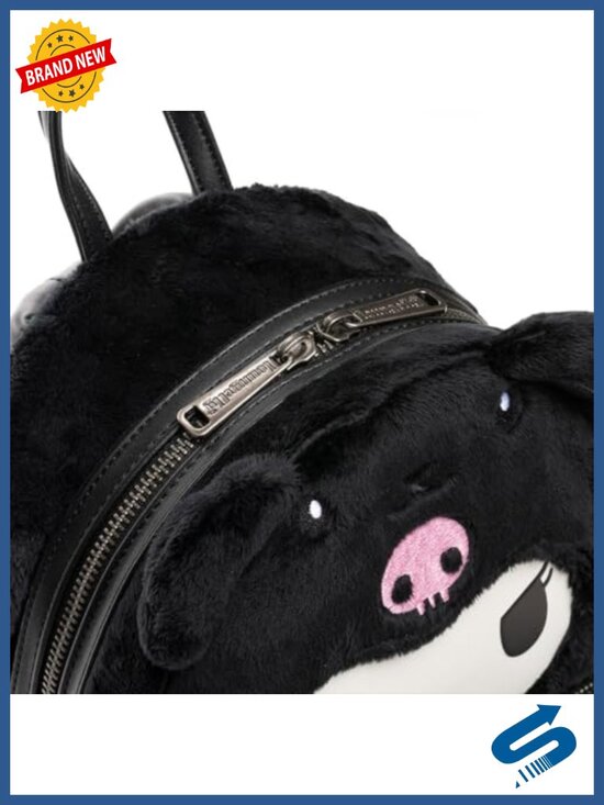 Kuromi Bear Cosplay Mini Backpack - Faux Leather, Plush, Adjustable Strap main image 5